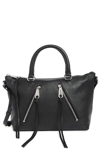 Moto Zip Leather Satchel