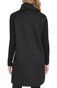 Asymmetric Collar Wool Blend Cloat