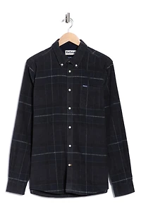 Blair Tailored Fit Plaid Corduroy Button-Down Shirt