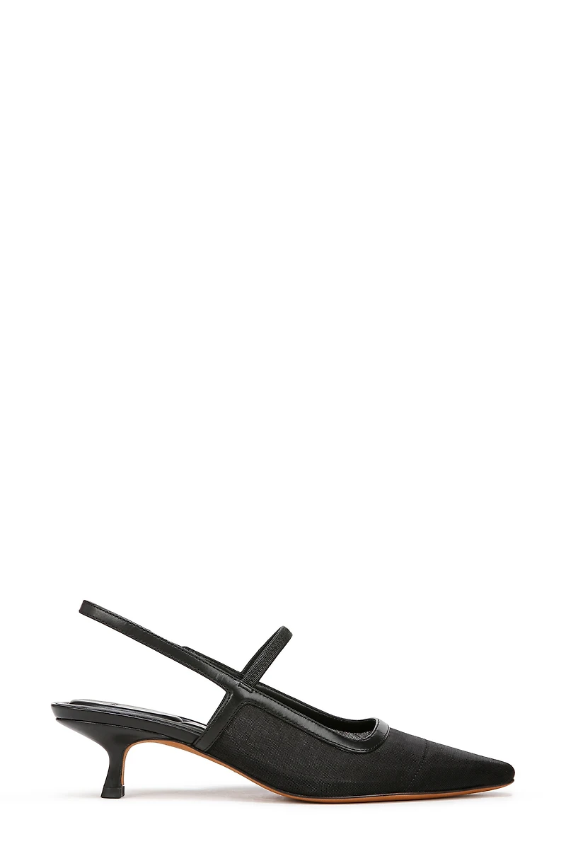 Venice Slingback Pointed Toe Kitten Heel Pump
