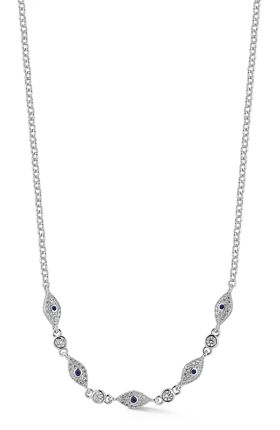 Cubic Zirconia Evil Eye Necklace