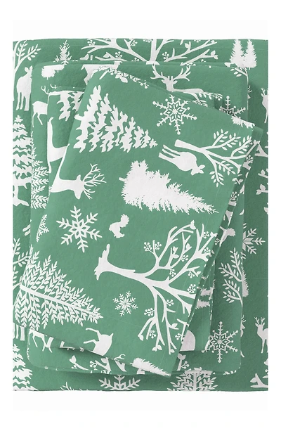 Enchanted Woods Cotton Flannel Sheet Set