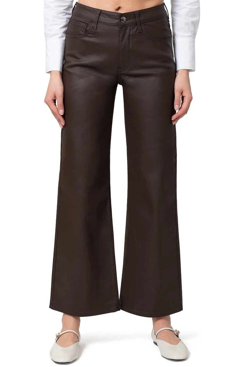 Alena Coated Wide Leg Jeans