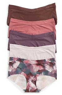 Pack of Five Brushed Boyshorts