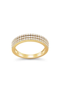 Triple Row Diamond Band Ring - 0.33ct.