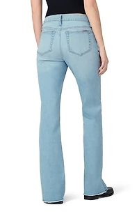 Frayed Mid Rise Bootcut Jeans