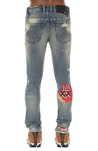 Punk Ripped Stretch Super Skinny Jeans