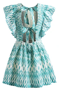 Azalea Ikat Ruffle Minidress