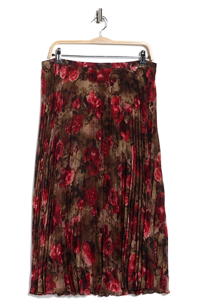 Fernanda Floral Pleated Midi Skirt