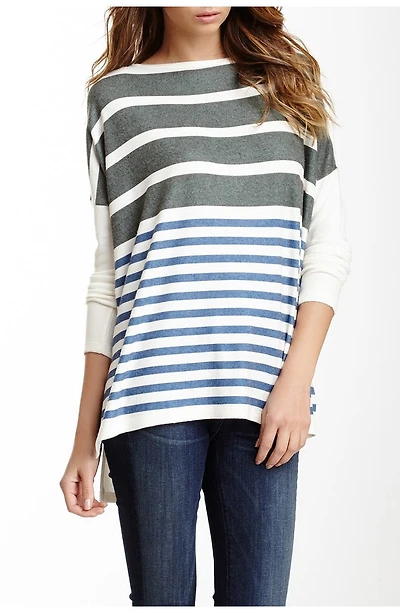 Dolman Elbow Patch High/Low Sweater