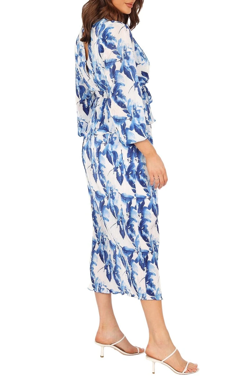 Minelli Floral Plissé Wrap Top