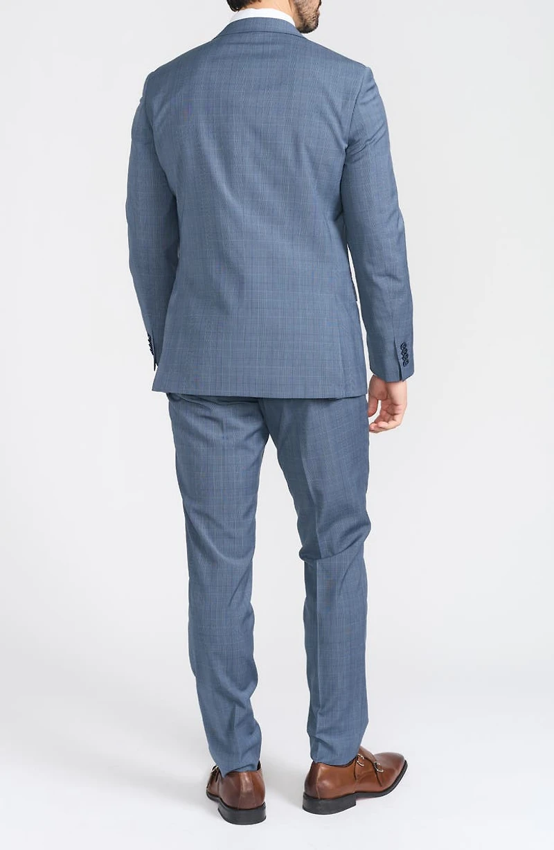 Blue Glen Plaid Wool Blend Suit