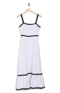 Ipanema Rickrack Trim Fit & Flare Dress