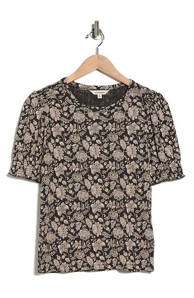 Smocked Shoulder Pointelle Knit Top