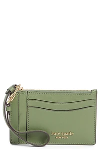 morgan leather wristlet card case