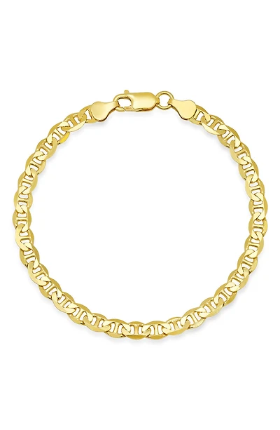 Men's Sterling Silver Italian Mariner Chain Bracelet