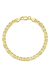 Men's Sterling Silver Italian Mariner Chain Bracelet