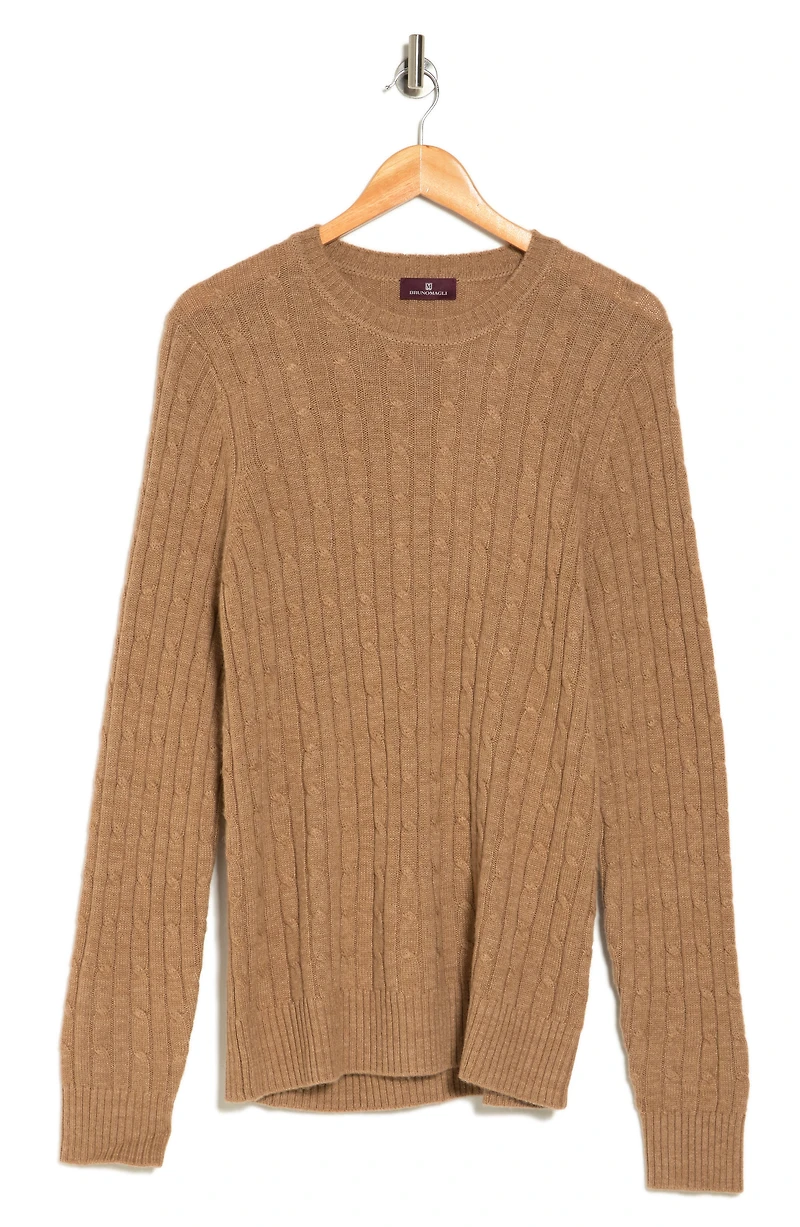 Cable Knit Camel Hair Sweater