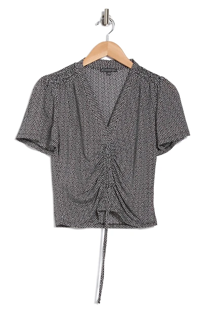 Ruched Tie Front Top