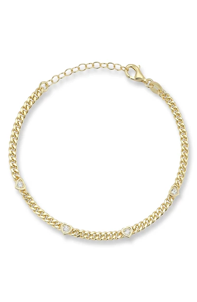 Heart Curb Chain Bracelet
