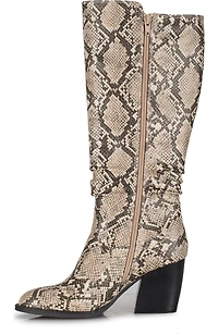 Lilly Tall Snakeskin Embossed Boot