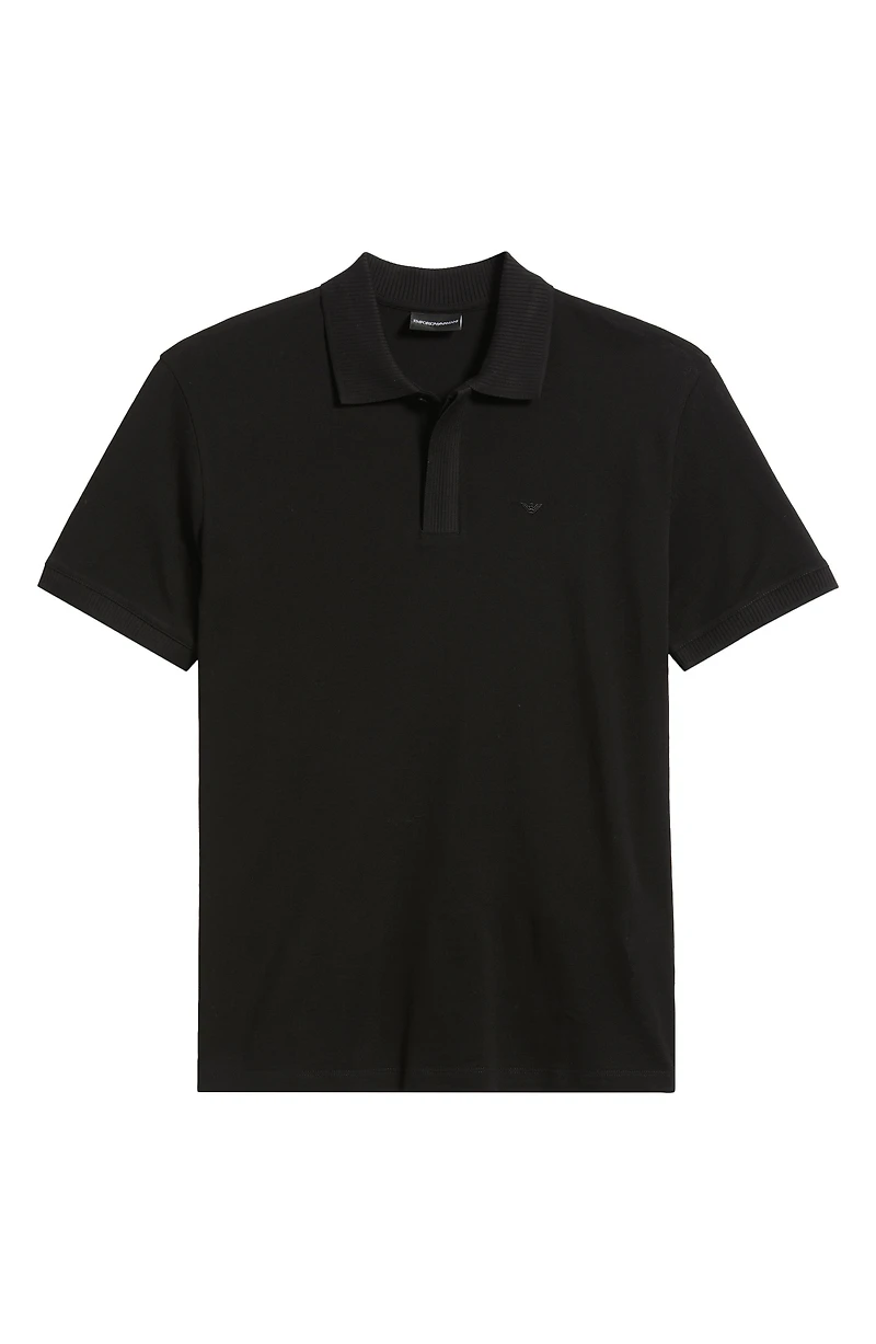Embroidered Logo Trim Polo