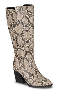 Lilly Tall Snakeskin Embossed Boot