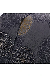Midnight Floral Oversized Quilt Cover Set - Blue King/California King