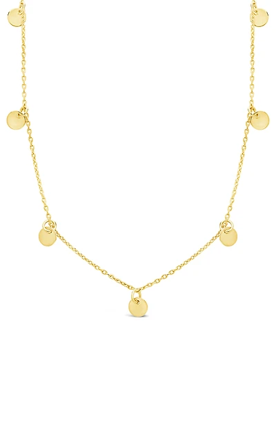 Sterling Silver Disk Charm Necklace