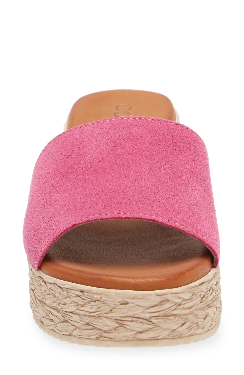Bizzy Espadrille Platform Wedge Slide Sandal