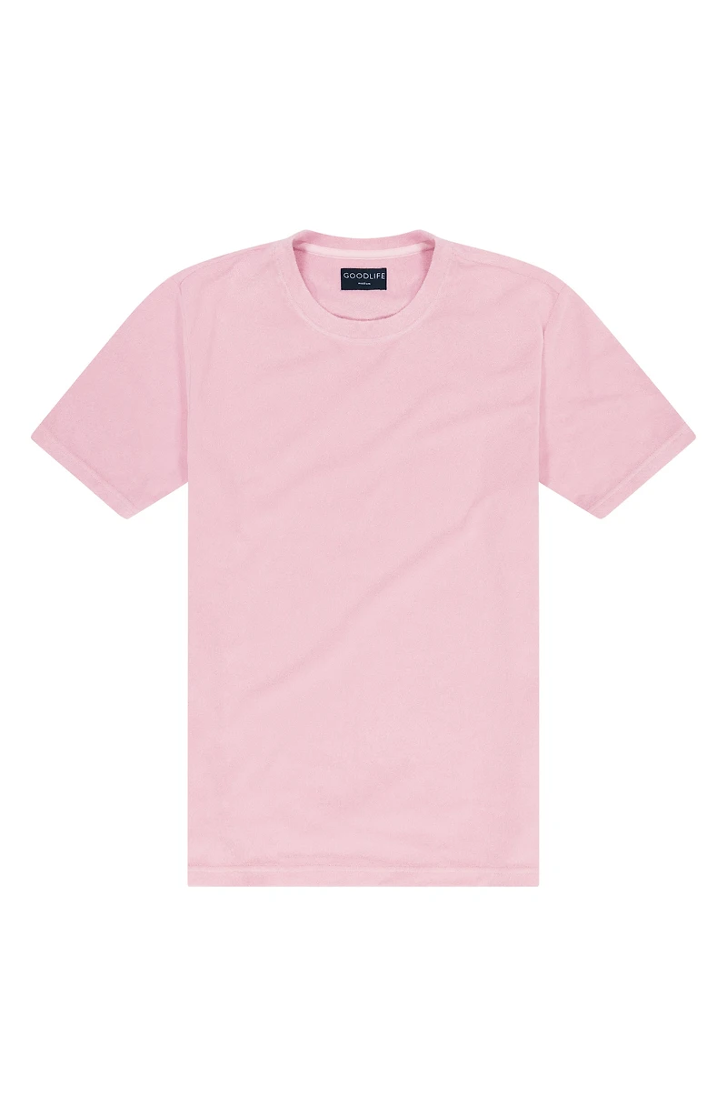 Terry Cloth Split Hem T-Shirt