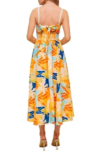 Floral V-Neck Midi Dress