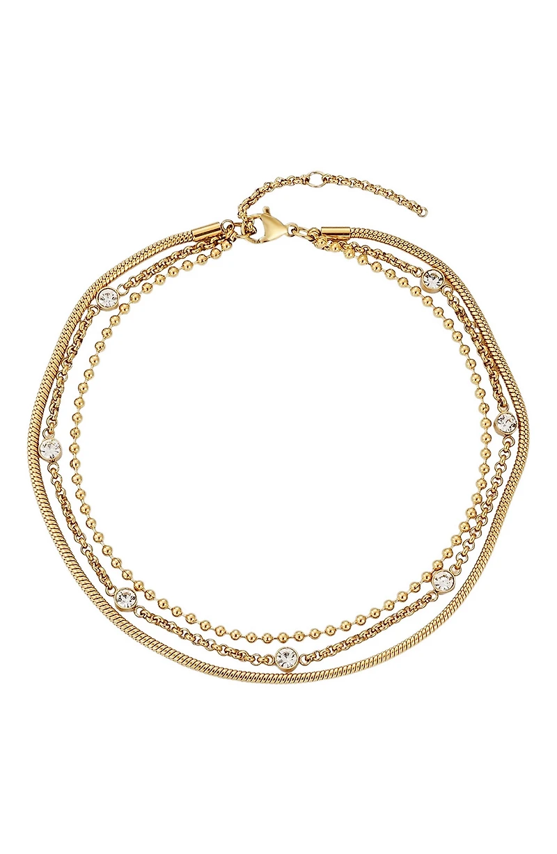 18K Gold Plated Layered Anklet