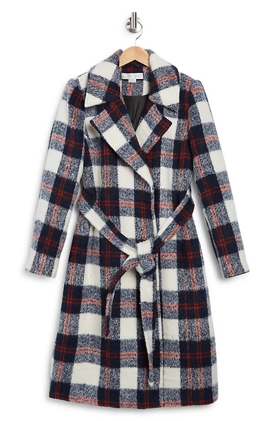 Katja Vegan Wool Plaid Coat