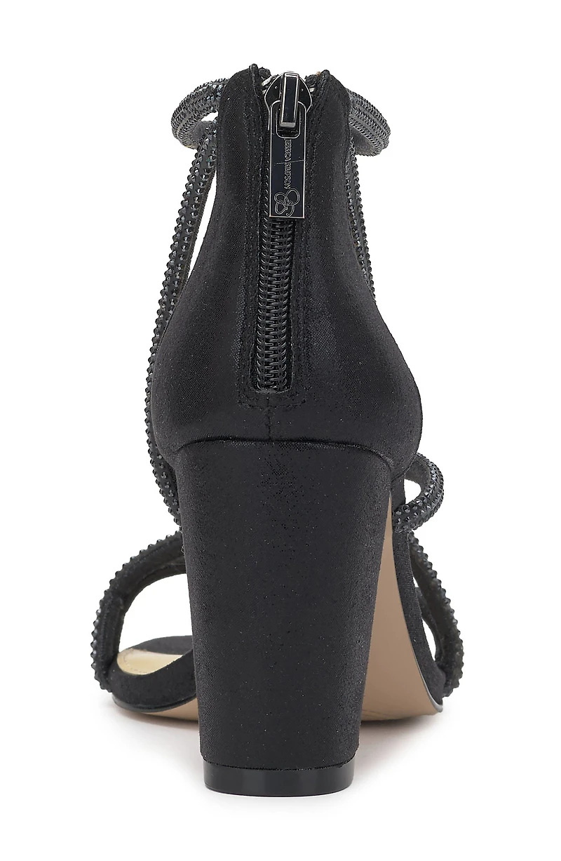 Shiny Ankle Strap Sandal