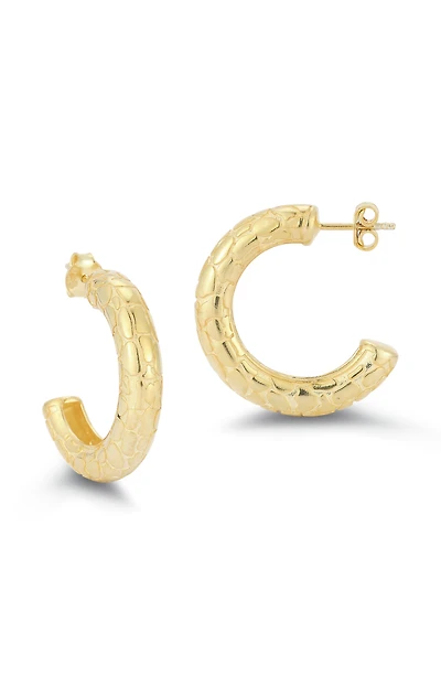 Textured Hoop Earrings