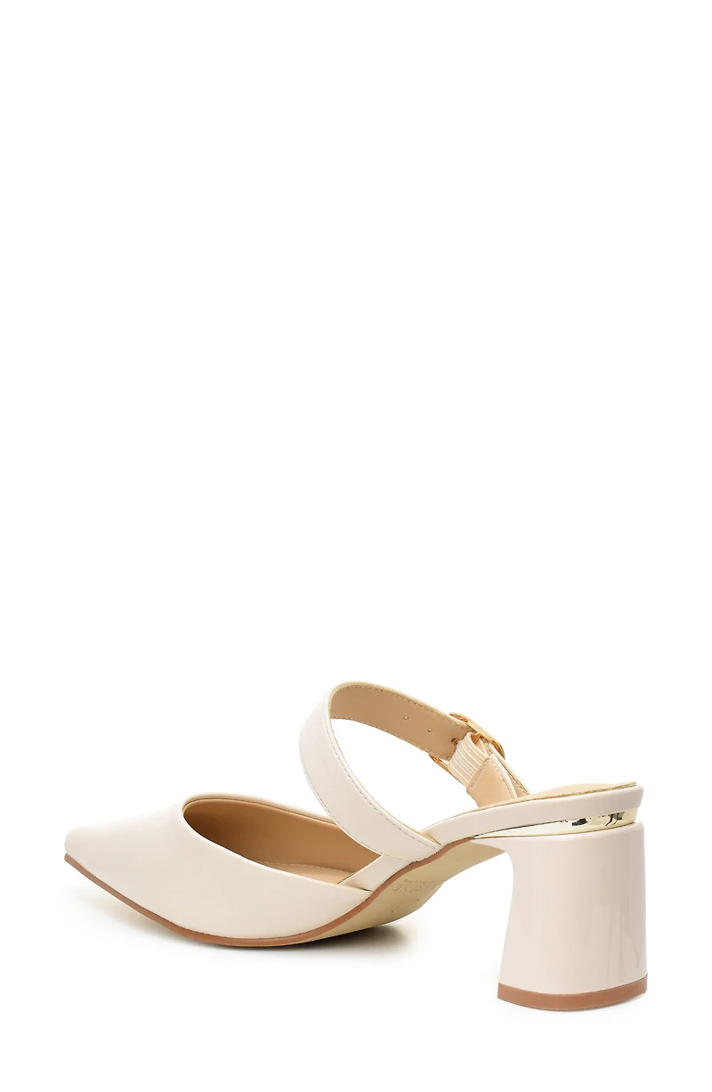 Belky Buckle Mule Pump