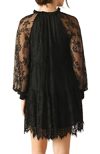 Long Sleeve Lace Minidress