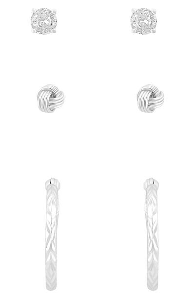 Set of 3 Stud & Hoop Earrings