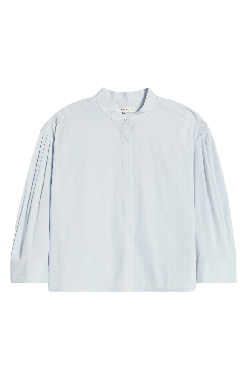 The Modern Puff Sleeve Cotton Button-Up Shirt