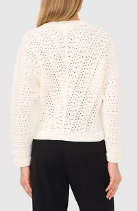 Pointelle Crewneck Sweater