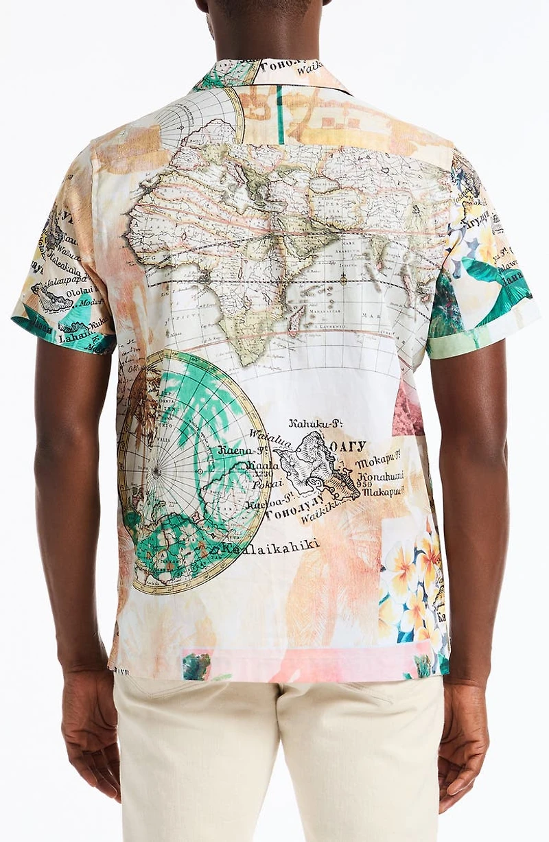 Boone Short Sleeve Cotton Button-Up Shirt