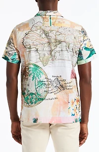 Boone Short Sleeve Cotton Button-Up Shirt