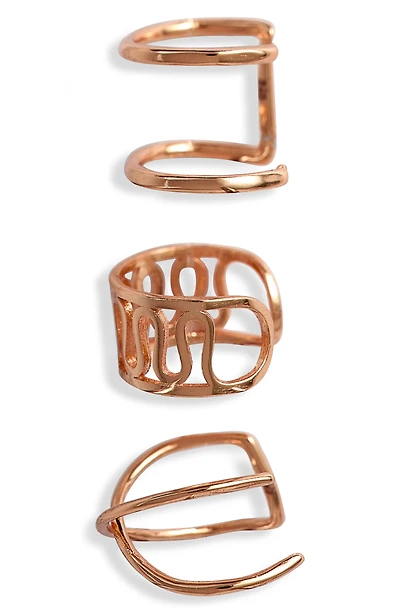 Simple 3-Pack Ear Cuff Set