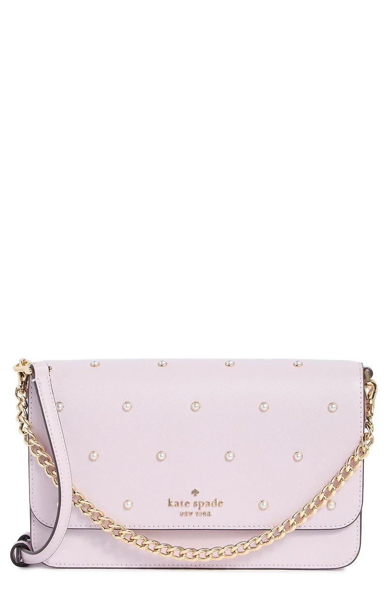 madison studded faux pearl crossbody bag