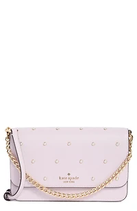madison studded faux pearl crossbody bag