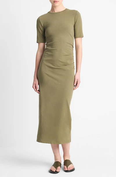 Short Sleeve Midi Dress