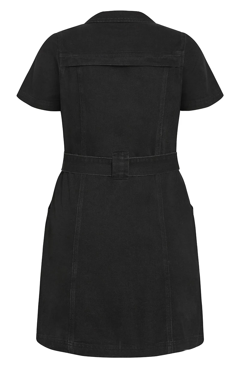 Melina Belted Denim Minidress