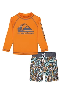 Long Sleeve Rashguard & Swim Trunks Set