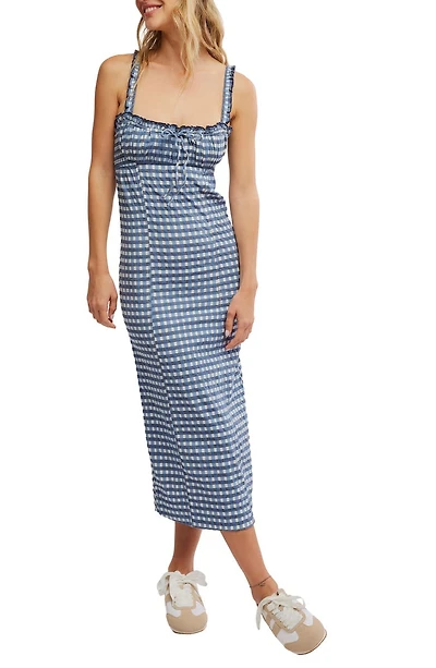 Lucinda Gingham Check Stretch Cotton Dress